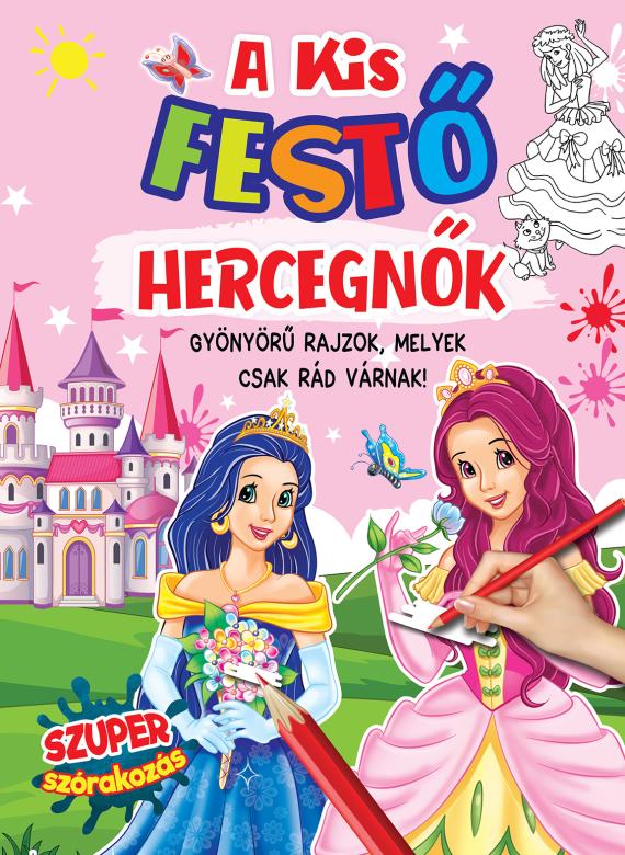 A kis festő hercegnők - vízfestékkel és ecsettel