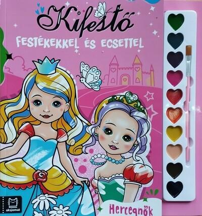 Kifestő festékekkel és ecsettel - Hercegnők