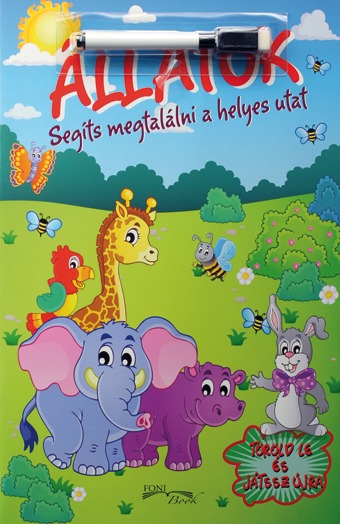 Állatok+filctoll - Segíts megtalálni a helyes utat