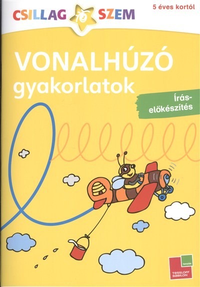 Vonalhúzó gyakorlatok: Írás előkészítés - sárga /Csillagszem