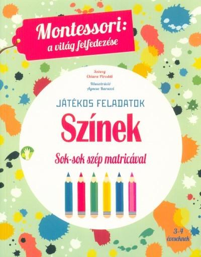 Színek - Montessori foglalkoztató könyv 3-4 éveseknek