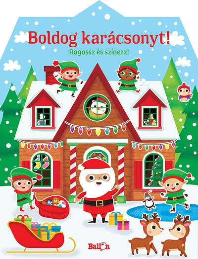 Boldog karácsonyt! - Ragassz és színezz! §K