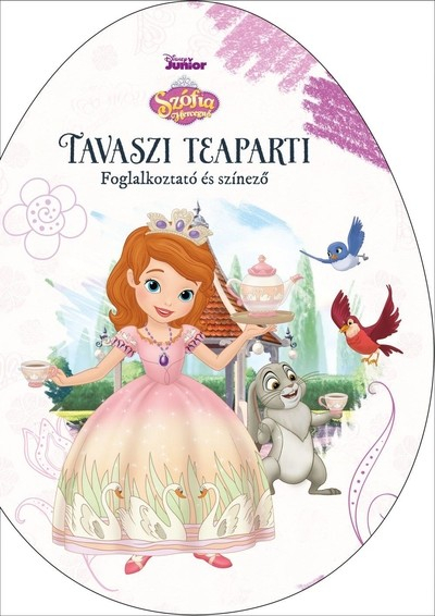 Tavaszi teaparti - Disney Junior (tojás alakú színező) §H