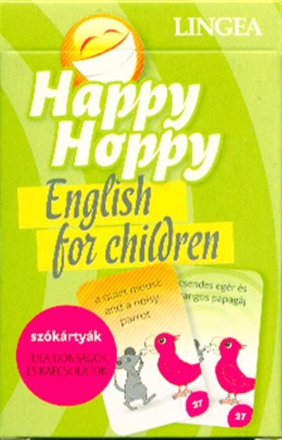 Happy Hoppy szókártyák - Tulajdonságok és kapcsolatok /English for Children