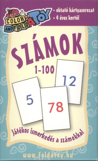 Számok 1 - 100 /Oktató kártyasorozat