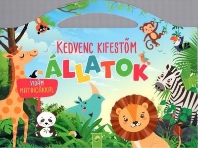 Kedvenc kifestőm - Állatok - Vidám matricákkal