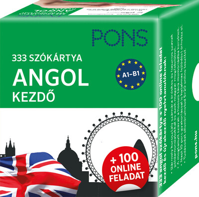 PONS 333 szókártya Angol kezdő + 100 online feladat - Kezdő és újrakezdő nyelvtanulóknak