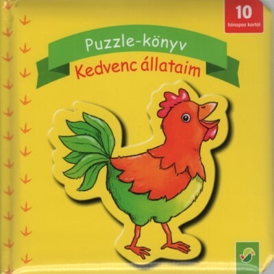 Puzzle-könyv: Kedvenc állataim - 10 hónapos kortól