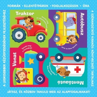 Puzzle-könyvek: Közlekedési eszközök /Formák, ellentétpárok, foglalkozások, óra