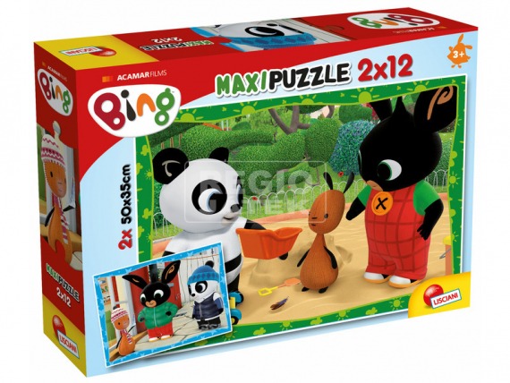 Bing maxi puzzle 2x12 db, Bing a barátaival