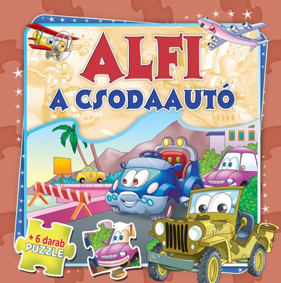 Alfi a csodaautó 6 darabos puzzlekönyv