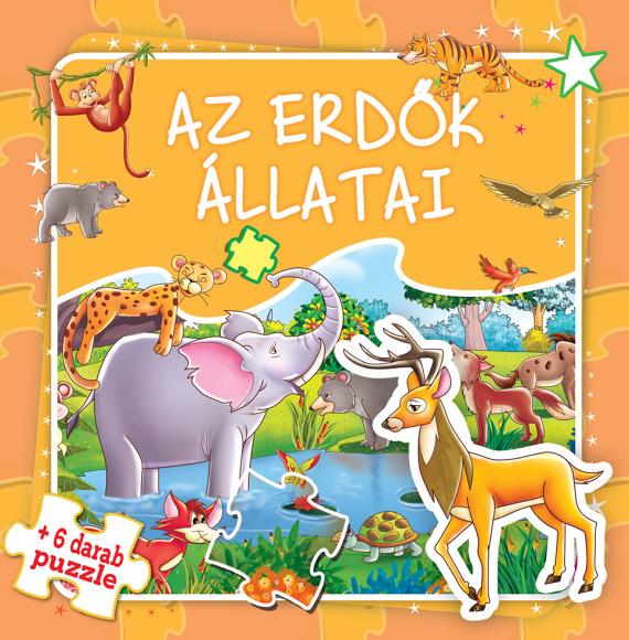 Az erdők állatai 6 darabos puzzlekönyv