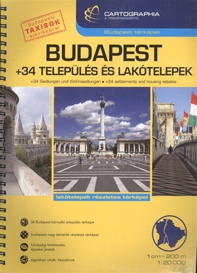 Budapest + 34 település és lakótelepek (1:20 000) /Budapest térképek