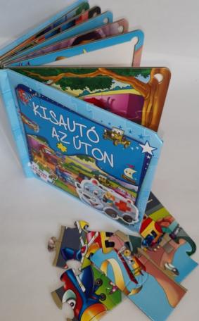 Kisautó az úton 6 darabos puzzlekönyv