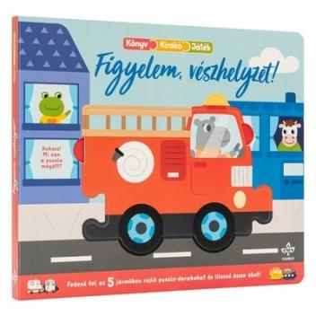 Figyelem, vészhelyzet! - Fedezd fel az 5 járműben rejlő puzzle-darabokat és illeszd össze őket! - Könyv, kirakó, játék